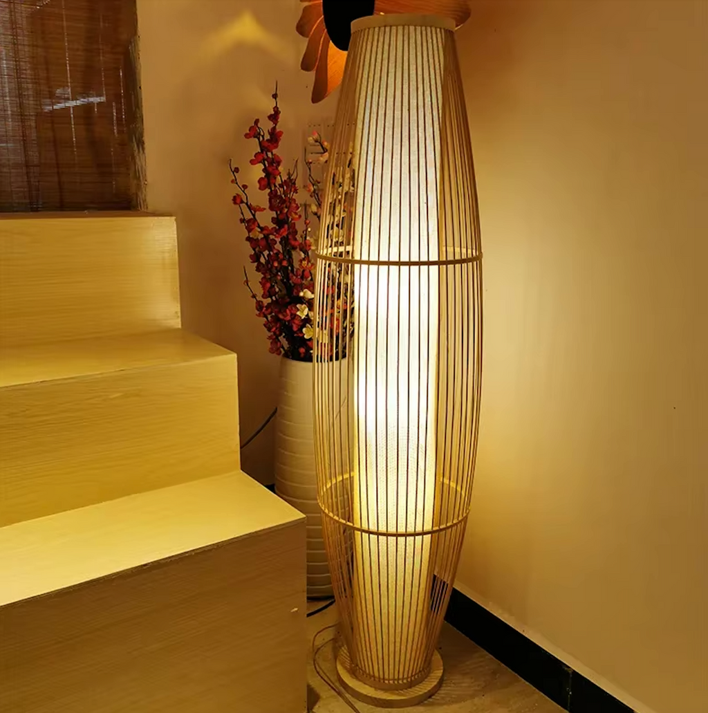 Bamboo Tower Floor Lamp | Premium Quality