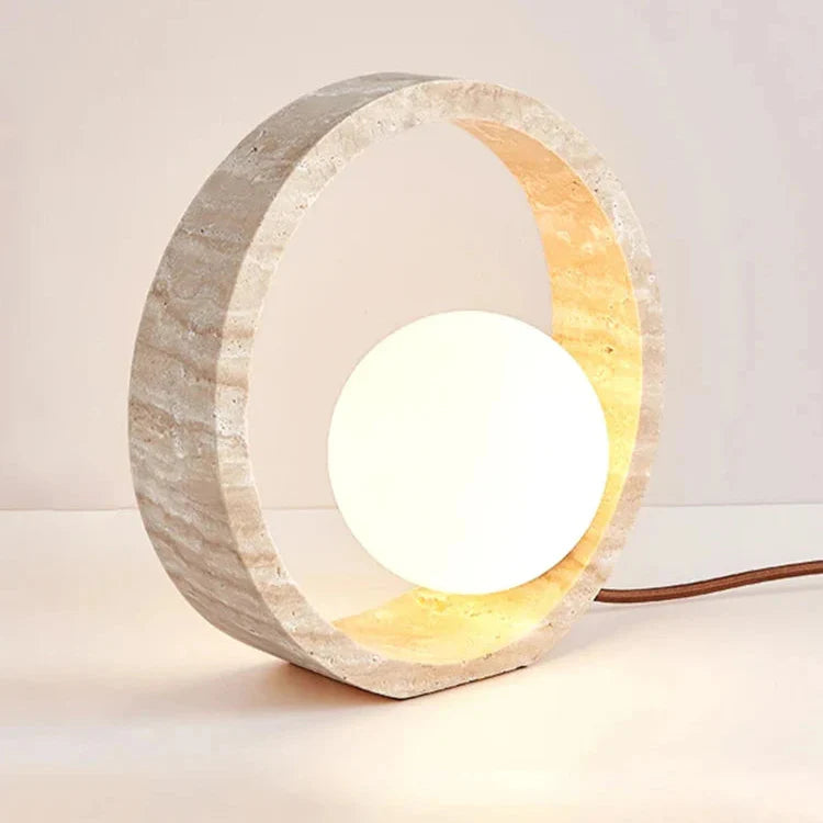 Sculptural Faux Travertine Lamp | Premium Quality